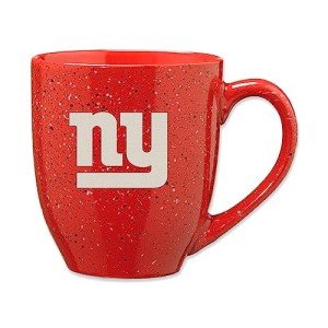 Rico Industries NFL Football New York Giants Alternate 16 oz Team Color Laser Engraved Speckled Ceramic Coffee Mug