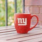 Rico Industries NFL Football New York Giants Alternate 16 oz Team Color Laser Engraved Speckled Ceramic Coffee Mug