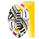 Franklin Sports NFL Pittsburgh Steelers Football - Youth Mini Football - 8.5" Junior Size Ball - SPACELACE Easy Grip Texture- Perfect for Kids
