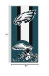 Northwest NFL Philadelphia Eagles Unisex-Adult Beach Towel, Cotton, 30" x 60", Zone Read
