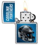 Zippo NFL Carolina Panthers Helmet Street Chrome Pocket Lighter