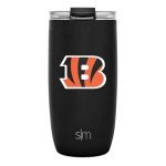 Simple Modern Officially Licensed NFL Cincinnati Bengals 16oz Travel Coffee Tumbler with Flip Lid | Stainless Steel Cup | Football Gifts for Men, Women | Voyager Collection | Cincinnati Bengals