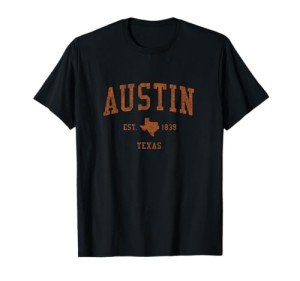 Austin Texas TX Vintage Athletic Sports Design T-Shirt