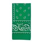 Vamqor 100% Cotton 10 Pack Fine Bandanas（Green）