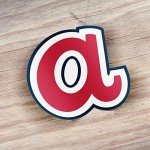 Atlanta City Sport Brave Red A Baseball Logo Bumper Decal Vinyl Sticker 4'' X 5''
