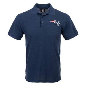 FOCO NFL New England Patriots Mens Polo Short Sleeve ShirtPolo Short Sleeve Shirt, Casual Color, L