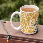 Rico Industries NFL Football Los Angeles Chargers 15 oz White Ceramic Coffee Mug
