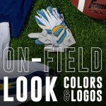 Franklin Sports Los Angeles Chargers Youth NFL Football Receiver Gloves - Receiver Gloves For Kids - NFL Team Logos and Silicone Palm - Youth M/L Pair