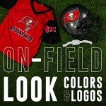 Franklin Sports NFL Tampa Bay Buccaneers Kids Football Helmet and Jersey Set - Youth Football Uniform Costume - Helmet, Jersey, Chinstrap - Youth M