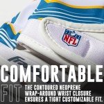 Franklin Sports Los Angeles Chargers Youth NFL Football Receiver Gloves - Receiver Gloves For Kids - NFL Team Logos and Silicone Palm - Youth M/L Pair