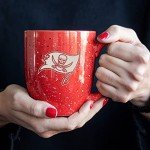 Rico Industries NFL Football Tampa Bay Buccaneers Primary 16 oz Team Color Laser Engraved Ceramic Coffee Mug 16oz