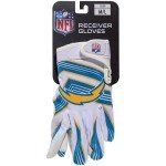 Franklin Sports Los Angeles Chargers Youth NFL Football Receiver Gloves - Receiver Gloves For Kids - NFL Team Logos and Silicone Palm - Youth M/L Pair