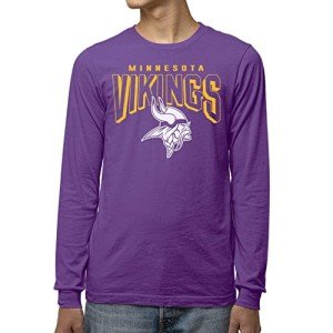 Junk Food Clothing x NFL - Minnesota Vikings - Bold Logo - Unisex Adult Long Sleeve T-Shirt for Men and Women - Size Large
