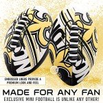 Franklin Sports NFL New Orleans Saints Football - Youth Mini Football - 8.5" Junior Size Ball - SPACELACE Easy Grip Texture- Perfect for Kids