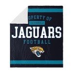 FOCO Jacksonville Jaguars NFL Team Property Of Sherpa Fleece Blanket