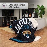 FOCO Jacksonville Jaguars NFL Team Property Of Sherpa Fleece Blanket