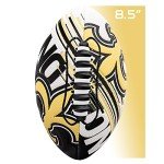Franklin Sports NFL New Orleans Saints Football - Youth Mini Football - 8.5" Junior Size Ball - SPACELACE Easy Grip Texture- Perfect for Kids