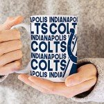 Rico Industries NFL Football Indianapolis Colts 15 oz White Ceramic Coffee Mug