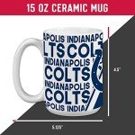 Rico Industries NFL Football Indianapolis Colts 15 oz White Ceramic Coffee Mug