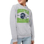 Junk Food Clothing x NFL - Seattle Seahawks - Team Helmet - Unisex Adult Pullover Fleece Hoodie for Men and Women - Size Medium