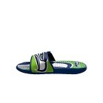 FOCO Seattle Seahawks NFL Mens Colorblock Big Logo Gel Slides - M