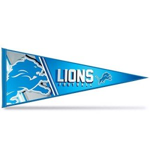 Rico Industries NFL Football Detroit Lions Primary 12" x 30" Felt Wall Décor Pennant - Great for Home/Bed Room/Man Cave Décor
