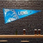 Rico Industries NFL Football Detroit Lions Primary 12" x 30" Felt Wall Décor Pennant - Great for Home/Bed Room/Man Cave Décor
