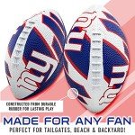 Franklin Sports NFL New York Giants Football - Youth Football - Mini 8.5" Rubber Ball - Perfect for Kids - Team Logos and Colors