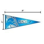 Rico Industries NFL Football Detroit Lions Primary 12" x 30" Felt Wall Décor Pennant - Great for Home/Bed Room/Man Cave Décor