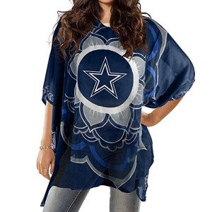 Littlearth Dallas Cowboys NFL Sheer Caftan with Flower Design