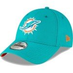 New Era NFL The League 9FORTY Adjustable Hat Cap One Size (US, Alpha, One Size, Miami Dolphins - Aqua)
