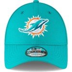 New Era NFL The League 9FORTY Adjustable Hat Cap One Size (US, Alpha, One Size, Miami Dolphins - Aqua)