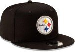New Era NFL 9FIFTY Team Color Adjustable Snapback Hat Cap - One Size (US, Alpha, One Size, Pittsburgh Steelers - Black)
