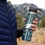 Rico Industries NFL Football Philadelphia Eagles 22oz Stainless Steel Tumbler with Lid - Great For Coffee, Tea, Water or Cocktails
