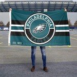 WinCraft Philadelphia Eagles Patch Button Circle Logo Flag Large 3x5 Banner