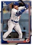 Shohei Ohtani 2024 Bowman Baseball Series Mint Card #33 made by Topps One of the First cards picturing him in his new White Los Angeles Dodgers Jersey