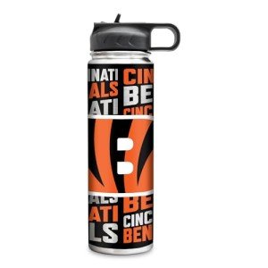 Rico Industries NFL Football Cincinnati Bengals 22oz Stainless Steel Tumbler with Lid - Great For Coffee, Tea, Water or Cocktails