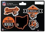 Rico Industries NFL Cincinnati Bengals 5-Piece Die-Cut Decal Sheet