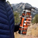 Rico Industries NFL Football Cincinnati Bengals 22oz Stainless Steel Tumbler with Lid - Great For Coffee, Tea, Water or Cocktails