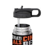 Rico Industries NFL Football Cincinnati Bengals 22oz Stainless Steel Tumbler with Lid - Great For Coffee, Tea, Water or Cocktails