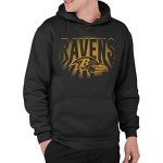 Junk Food Clothing x NFL - Baltimore Ravens - Team Spotlight - Unisex Adult Pullover Fleece Hoodie for Men and Women - Size 3X-Large