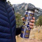 Rico Industries NFL Football Baltimore Ravens 22oz Stainless Steel Tumbler with Lid - Great For Coffee, Tea, Water or Cocktails