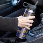 Rico Industries NFL Football Baltimore Ravens 22oz Stainless Steel Tumbler with Lid - Great For Coffee, Tea, Water or Cocktails