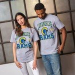 Junk Food Clothing x NFL - Los Angeles Rams - Team Helmet - Unisex Adult Short Sleeve Fan T-Shirt for Men and Women - Size X-Large