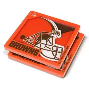 YouTheFan NFL Cleveland Browns 3D Logo Series Coasters