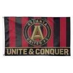 Premiership Atlanta United Flag | Licensed Flag Unite & Conquer Slogan | 5ft x 3ft