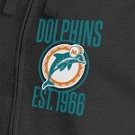 Junk Food Clothing x NFL - Miami Dolphins - MVP Zip Hoodie - Unisex Adult Full Zip Hooded Sweatshirt for Men and Women - Size Large