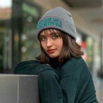 Zihogrc Football Fans Embroidered Beanie Knit Hat for Men Women Winter Hat