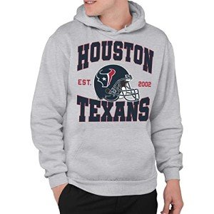 Junk Food Clothing x NFL - Houston Texans - Team Helmet - Unisex Adult Pullover Fleece Hoodie for Men and Women - Size Large