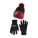 Ultra Game Standard Super Soft Two Tone Winter Beanie Knit Hat with Extra Warm Touch Screen Gloves, Team Color